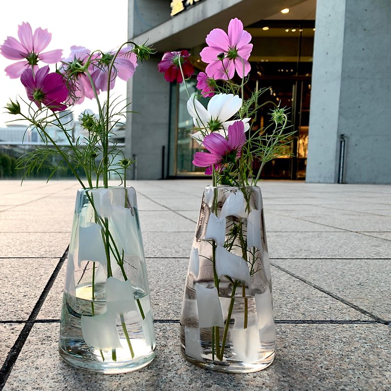 Lattice flower pot | Handmade in glass-making workshop - Pottery & Ceramics - Glass Multicolor
