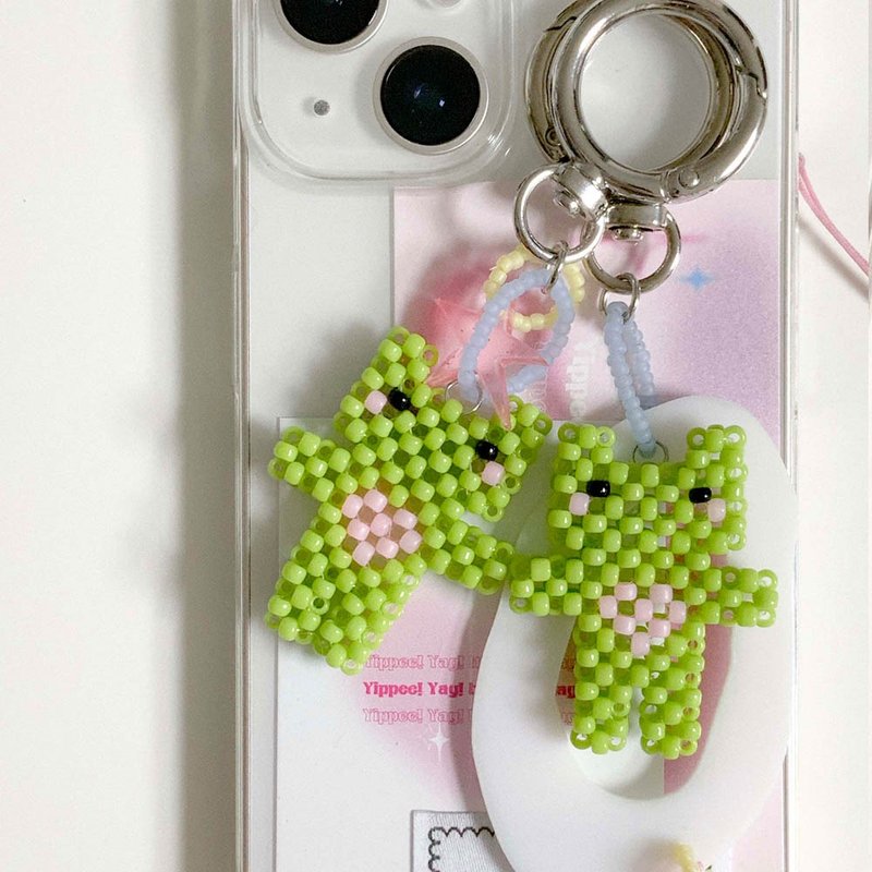 Love frog beads keyring - 鑰匙圈/鑰匙包 - 壓克力 多色