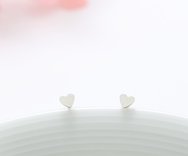 Tiny Heart s925 sterling silver earrings gift (changeable ear