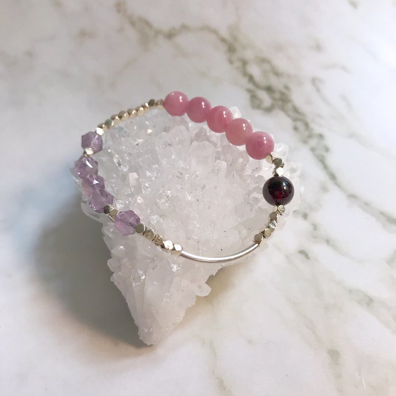 【Precious Blood Flame】Fortune, Peach Blossom, Nobility, Strong Career, Wisdom - Bracelets - Crystal Pink