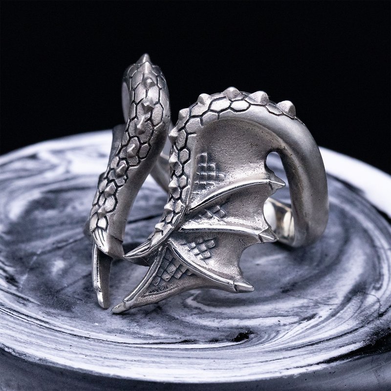 Dragon Wing / DR-61 - General Rings - Sterling Silver Silver