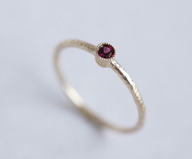 K18 Garnet birthstone ring [R050K18RG] - Shop ateliersimo General