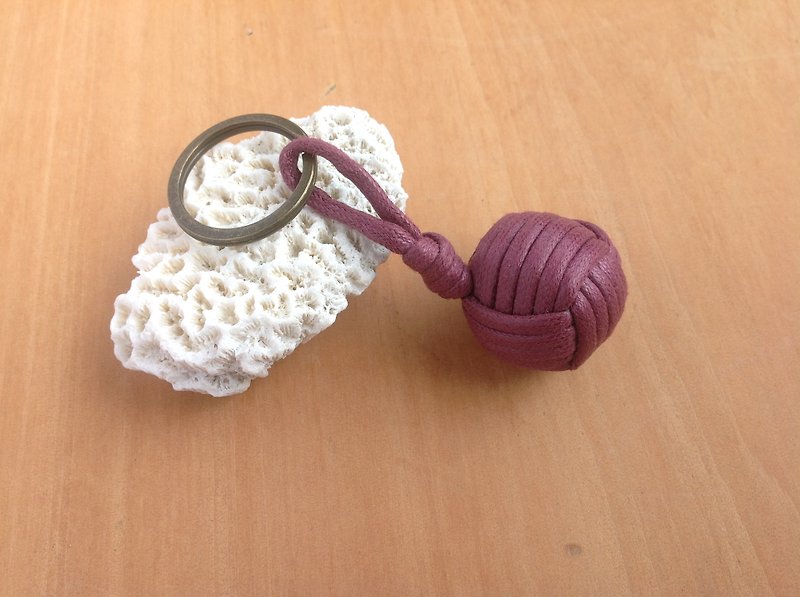 Monkey fistknot sailor key ring-wine red - Keychains - Other Materials Multicolor
