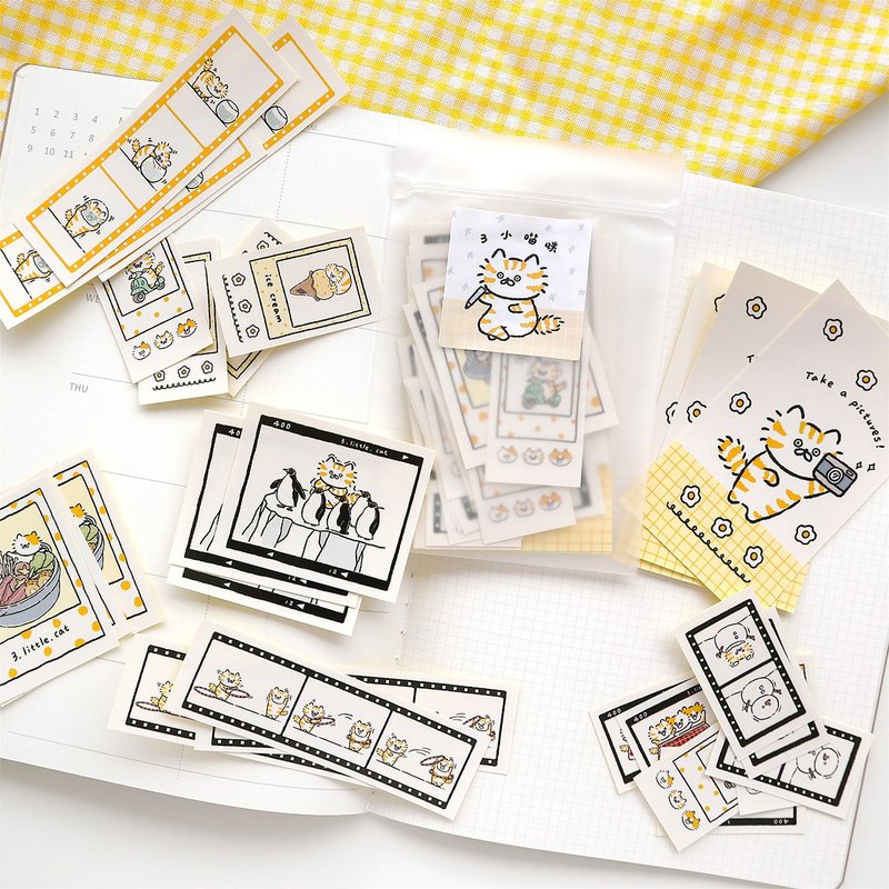 Meow Photo Film Sticker Pack of 27 Sheets - Stickers - Paper Yellow