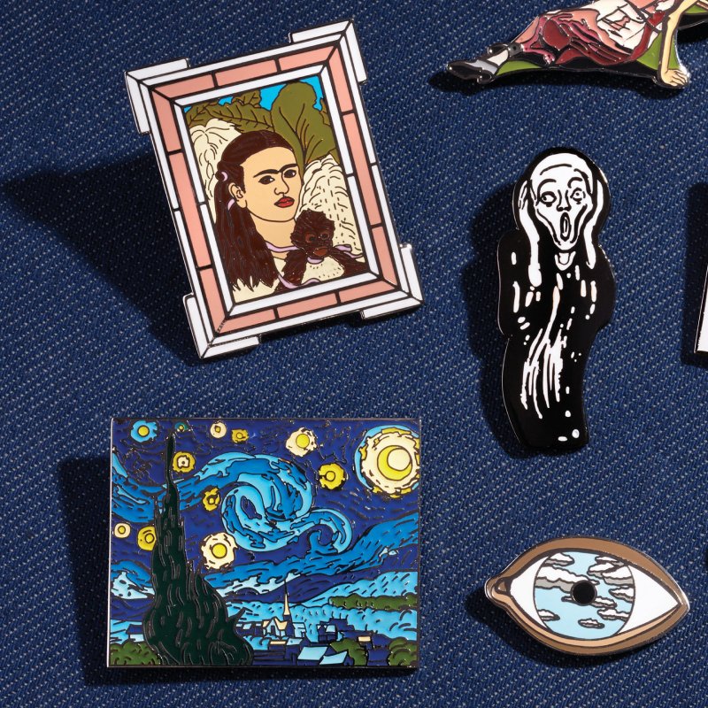 美國 MoMA 藝術家胸針藝術品名作胸針衣服包包裝飾品衍生禮物徽章 - 胸針 - 銅/黃銅 多色