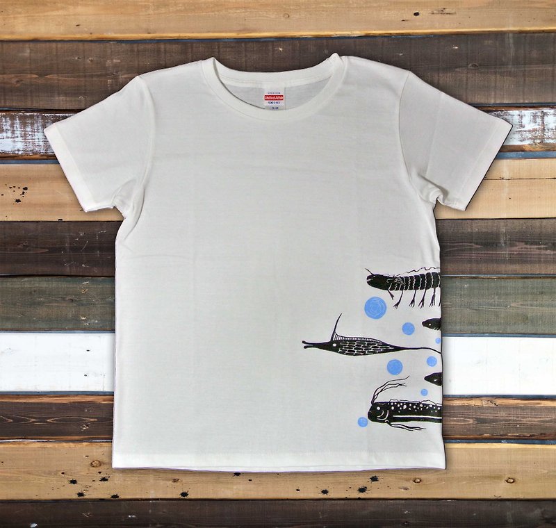 fish t-shirt ladies - เสื้อยืดผู้หญิง - ผ้าฝ้าย/ผ้าลินิน ขาว