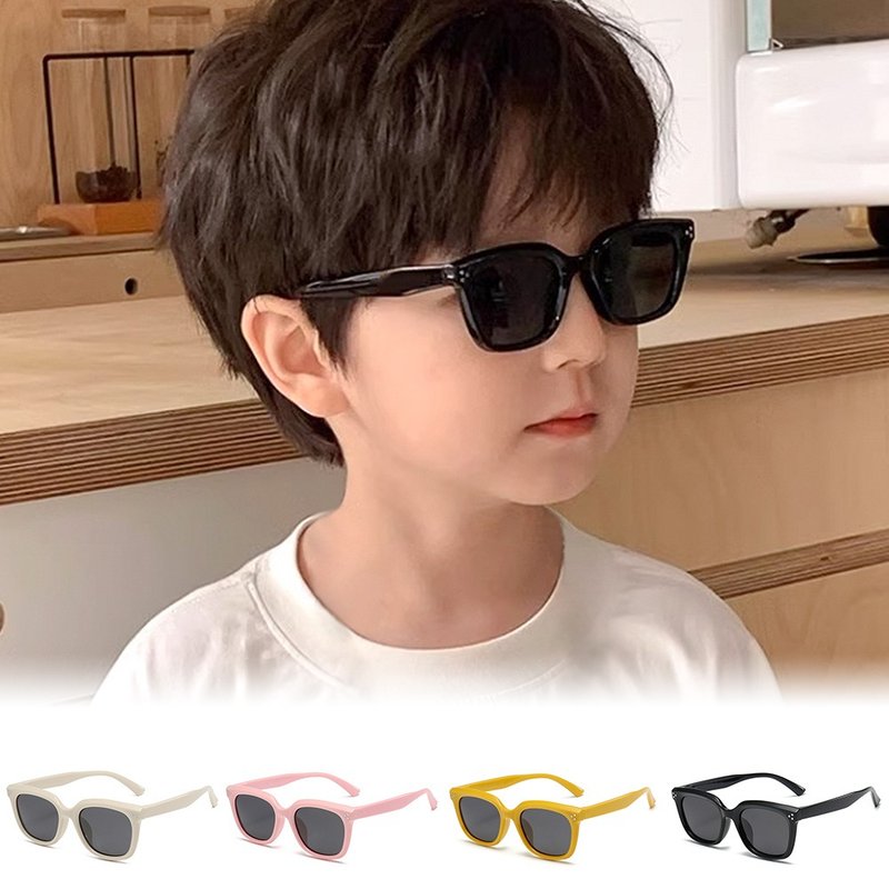 Cool and fashionable lightweight Silicone elastic children's sunglasses│UV400 children's sunglasses-4 colors to choose from - แว่นกันแดด - พลาสติก หลากหลายสี