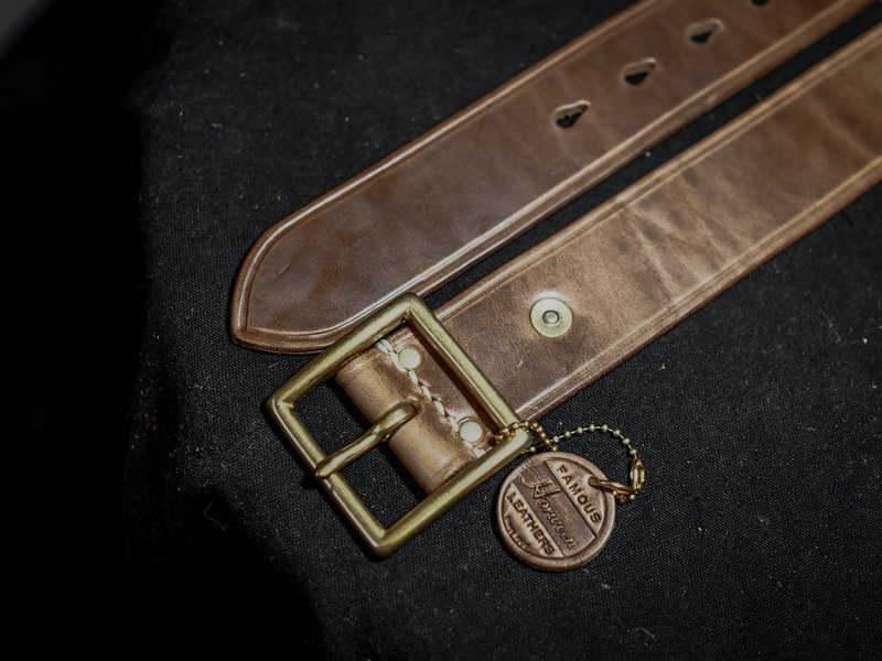 新しいギャリソンベルト-レザーベルト - ベルト - 革 ブラウン