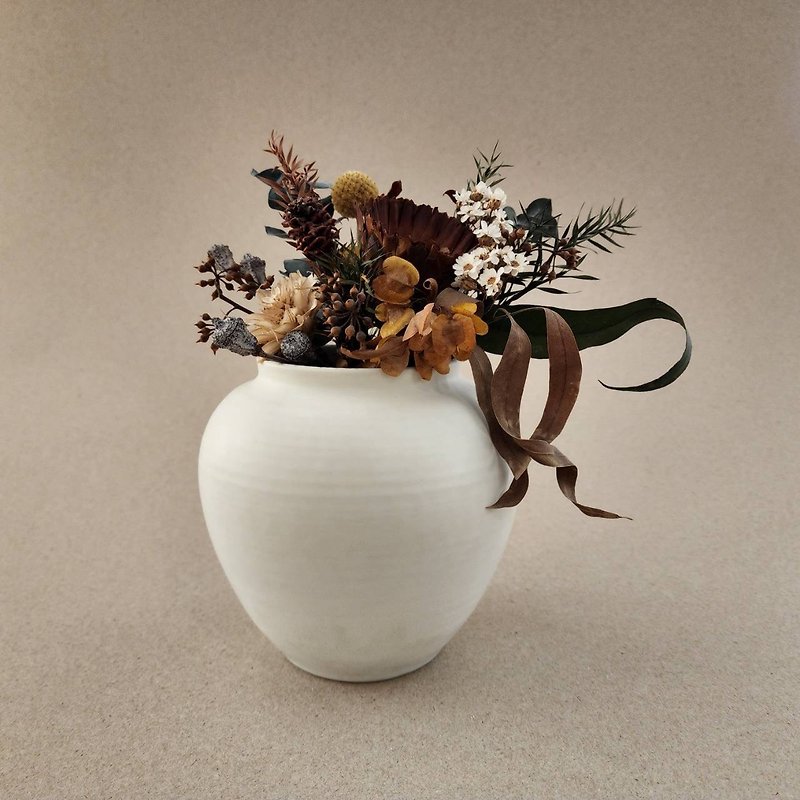 日本磁器土花瓶 - 花瓶・植木鉢 - 陶器 ホワイト