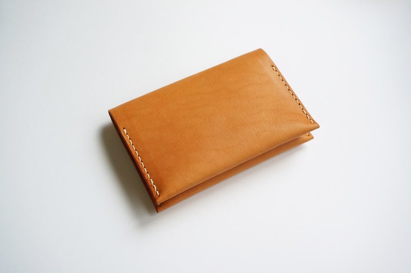 Yellow brown double deck card holder - Card Holders & Cases - Genuine Leather Yellow