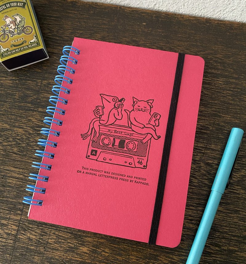 2025 Schedule Ring Notebook LOVE Music Neon Pink - Notebooks & Journals - Paper Pink