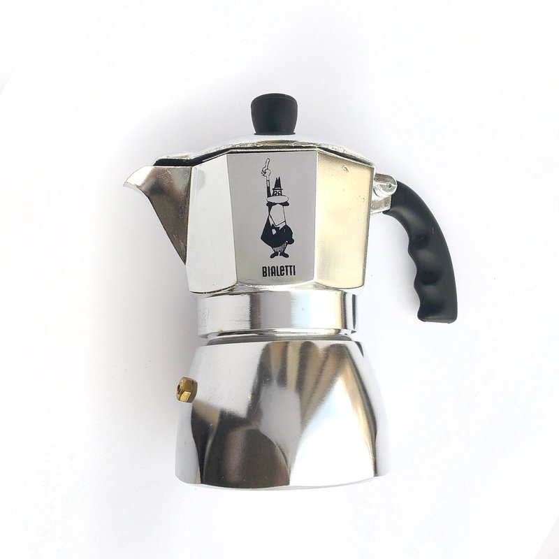 早期古件-Moka Express摩卡壺3人份 | 義大利 Bialetti 摩卡咖啡 - 咖啡杯/馬克杯 - 鋁合金 銀色