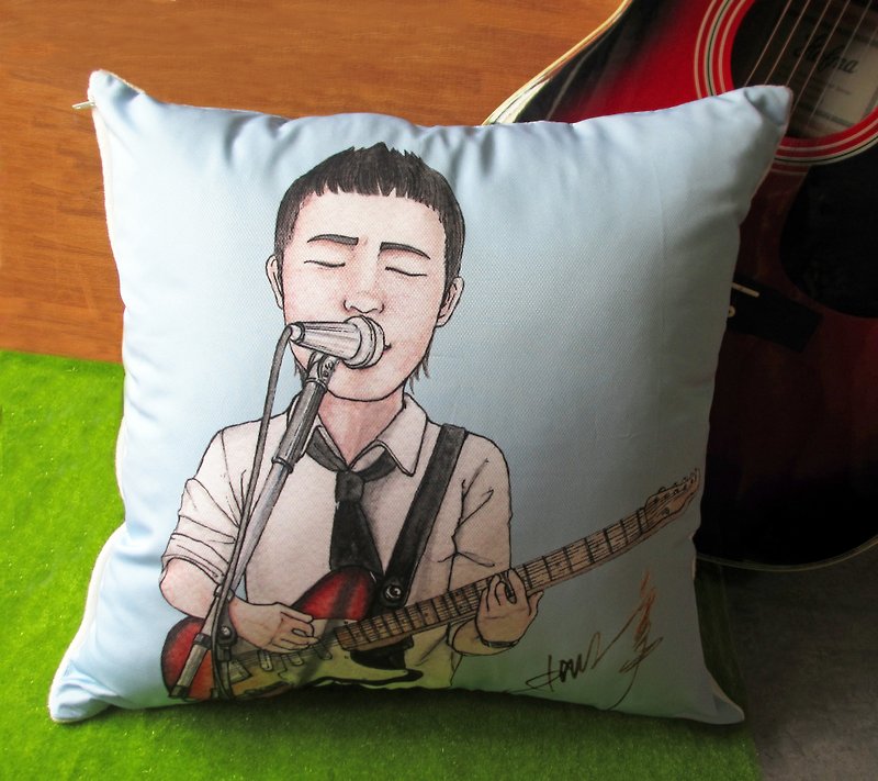 DUNMI and other meters / 45x45 customized pillow (double-sided printing / short hair) - Pillows & Cushions - Cotton & Hemp 