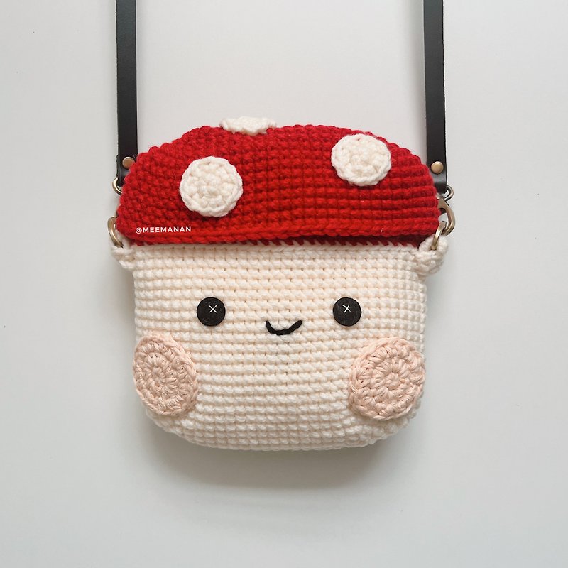 Mushroom Bag / Fuji Polaroid Case - Camera Bags & Camera Cases - Cotton & Hemp Red