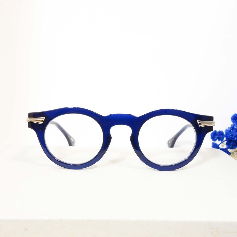 【目目商行】日本精緻粗框手工眼鏡  圓框 意大利板材4色 眼鏡 鏡框 - 眼鏡/眼鏡框 - 其他材質 黑色