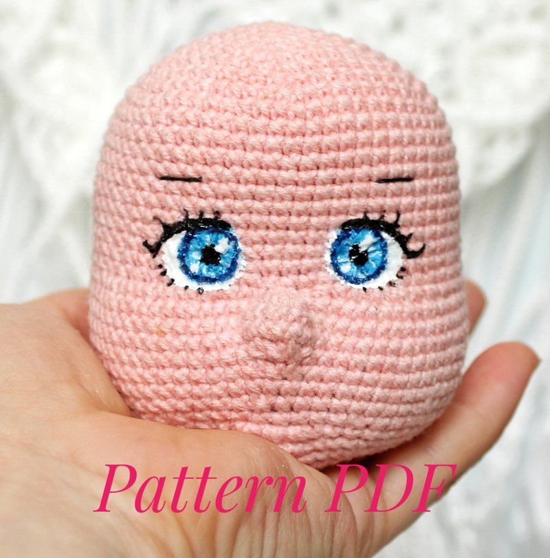 Crochet doll eyes PDF in English - Embroidery eyes amigurumi doll tutorial video - DIY Tutorials ＆ Reference Materials - Other Materials 