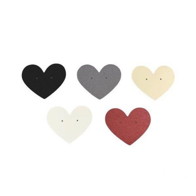 ピアス台紙 ハート S LOGO入れ無料 国産 100枚 5color - 居家收納/收納盒/儲物盒 - 紙 黑色