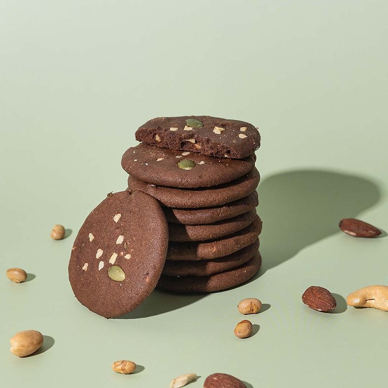 [Drawer Snacks] Extremely Black Cocoa Handmade Biscuits - คุกกี้ - วัสดุอื่นๆ สีนำ้ตาล