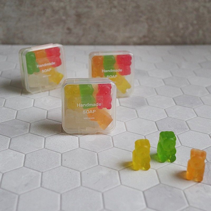 Gummy bear shaped handmade soap [pack of five pieces] - สบู่ - สารสกัดไม้ก๊อก 