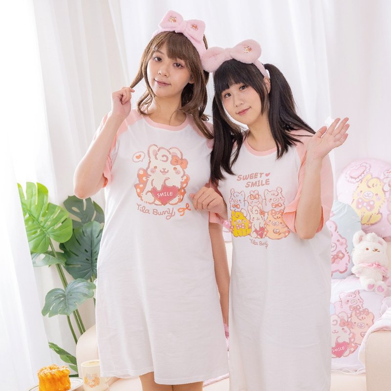 │Free and easy nightgown│Pajamas│Daily wear│Illustrations│Original - ชุดเดรส - ผ้าฝ้าย/ผ้าลินิน 