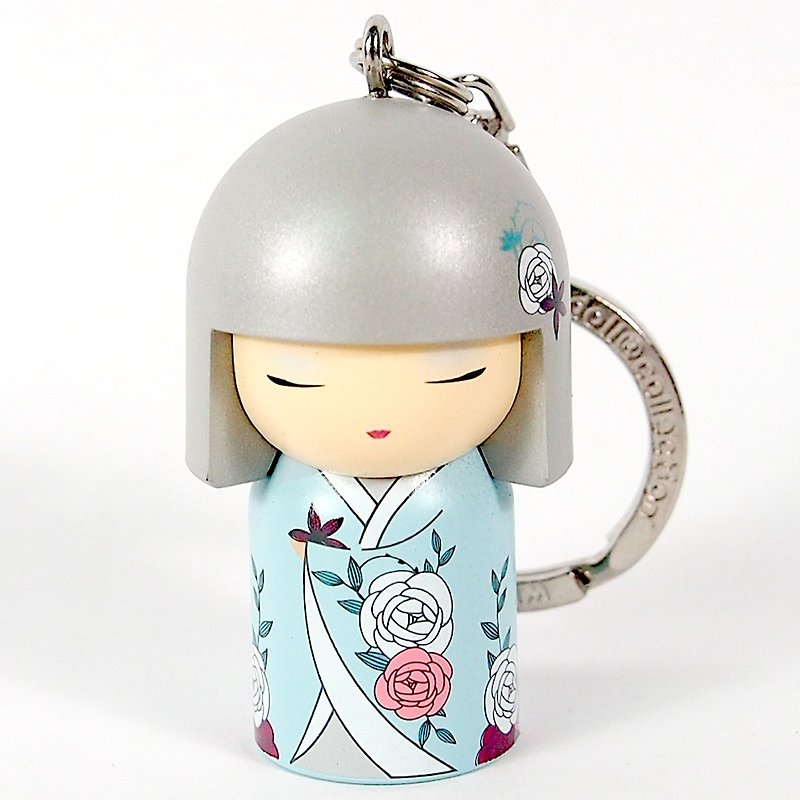 Key ring-Ako is glamorous [Kimmidoll and blessing doll key ring] - Keychains - Other Materials Blue