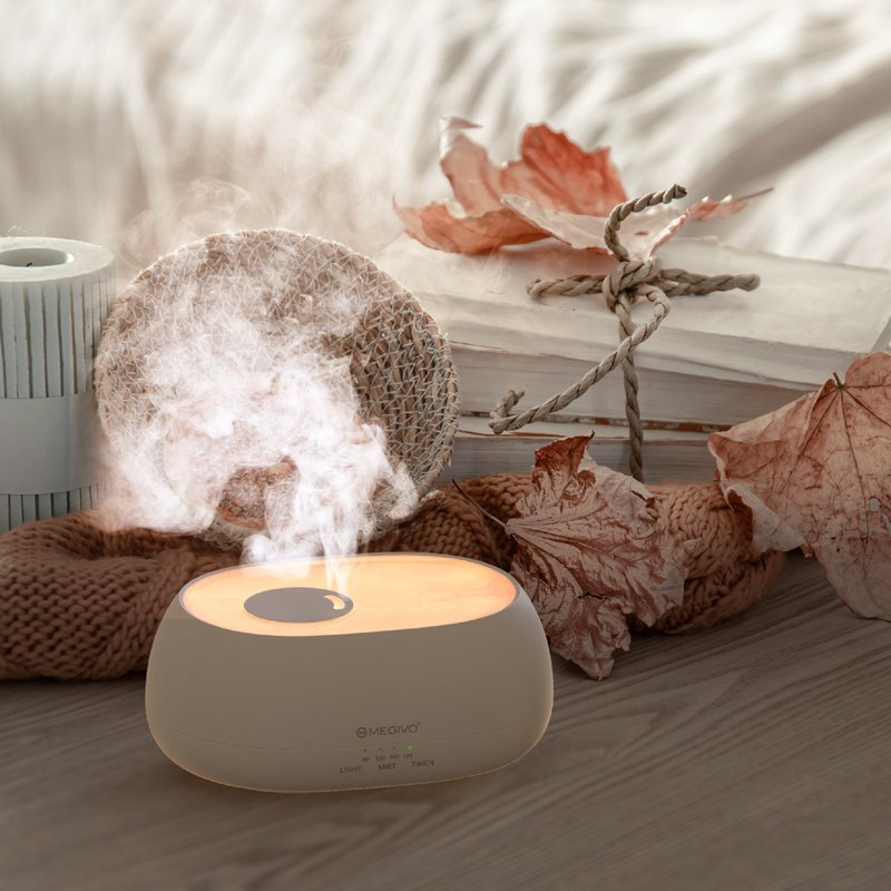 MEGIVO Oasis Night Light Misting Humidifier - น้ำหอม - วัสดุอื่นๆ ขาว