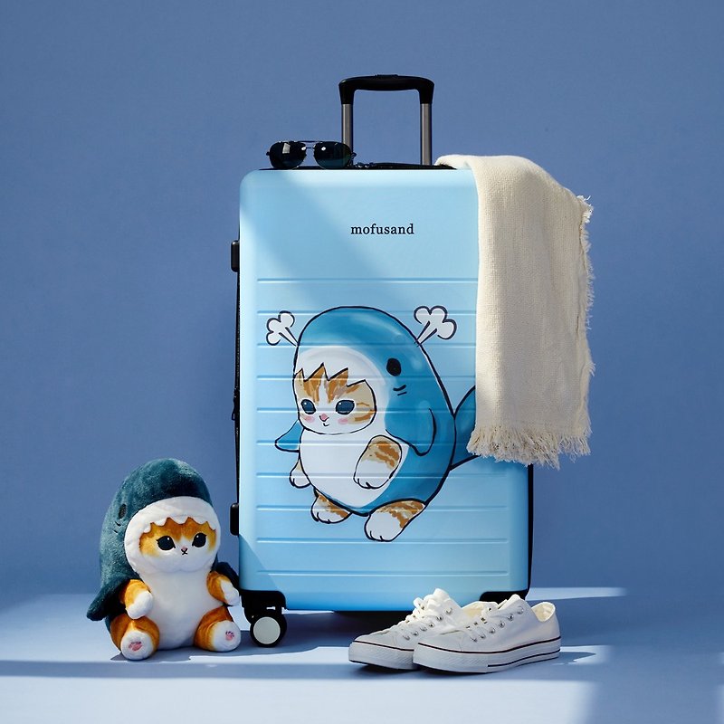 【MOFUSAND】MoFUSAND 28-inch Zippered Expandable Luggage-Blue - กระเป๋าเดินทาง/ผ้าคลุม - พลาสติก สีน้ำเงิน