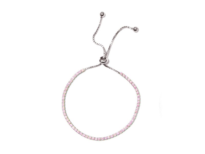 Edith & Jaz • Cubic Zirconia Tennis Bracelet - Sakura Pink - สร้อยข้อมือ - ทองแดงทองเหลือง สึชมพู