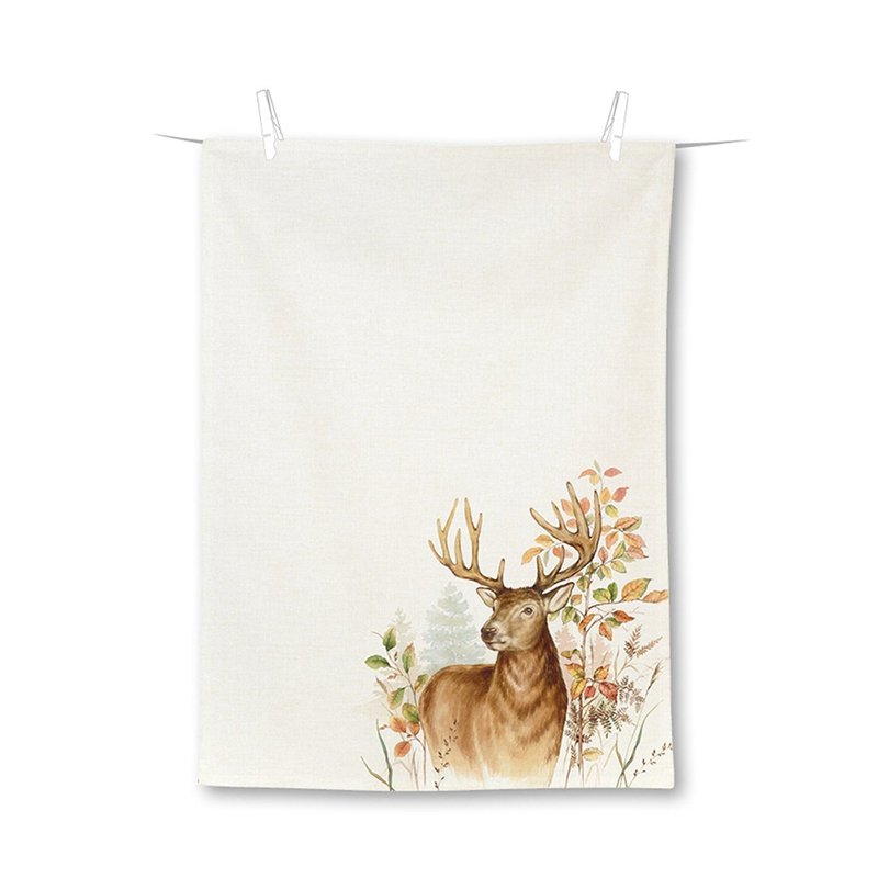 German IHR-tea towel-deer hunting tea towel - Place Mats & Dining Décor - Cotton & Hemp Multicolor