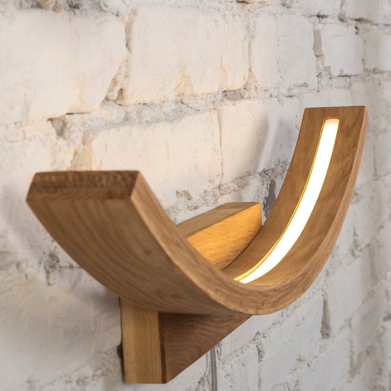 Wood sconce Plug in wall sconce Wall lamp Hanging wall lamp Wall light sconce - Lighting - Wood 