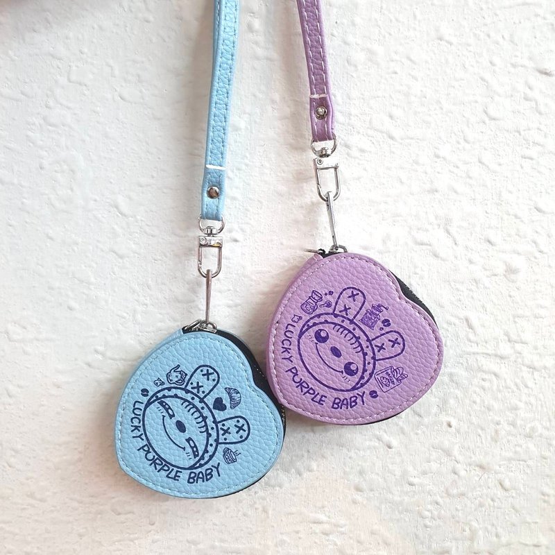 【幸運紫娃】皮革心型零錢包 聖誕禮物 - 零錢包/小錢包 - 人造皮革 多色