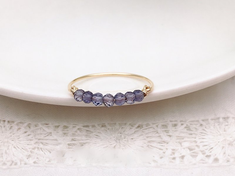 iolite wire ring - แหวนทั่วไป - เครื่องเพชรพลอย สีน้ำเงิน