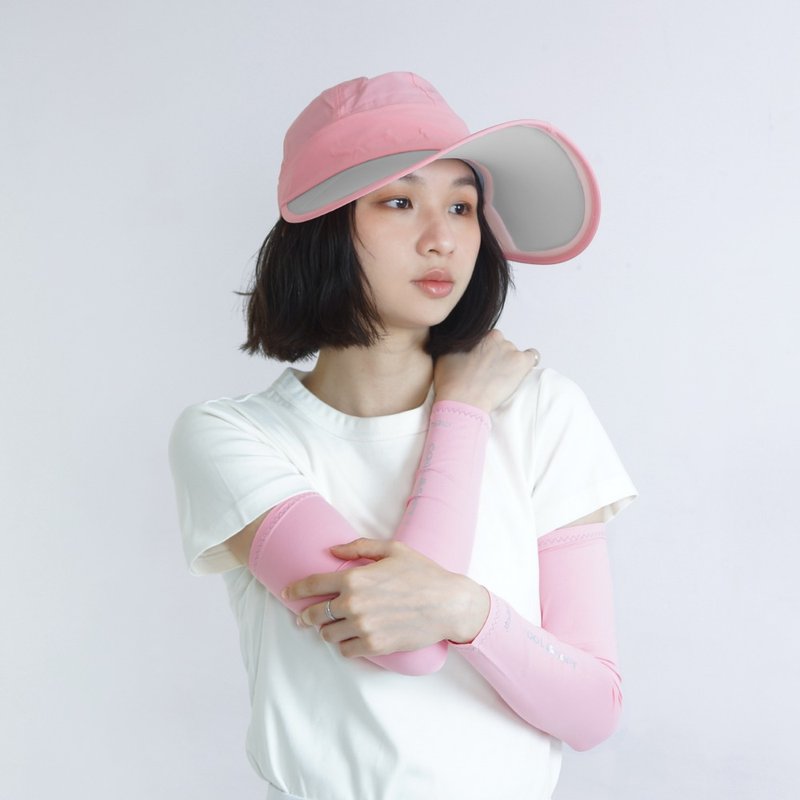 【MEGA COOUV】蘋果光美肌帽/ 兩用 防曬帽UV-537 高爾夫防曬帽 - 帽子 - 其他材質 粉紅色