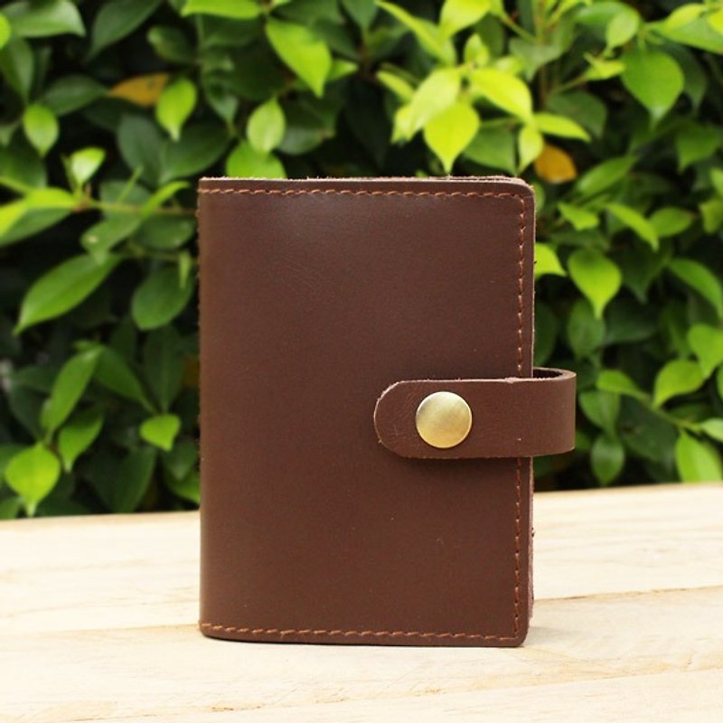 Card Holder - Brown (Genuine Cow Leather) / Card Case / Business Card Holder - Other - Genuine Leather 