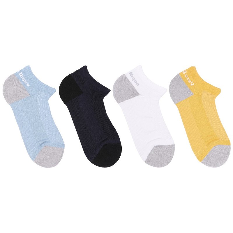 [Veronica] Anti-odor breathing socks-aqua/navy/white/yellow - ถุงเท้า - วัสดุอื่นๆ ขาว