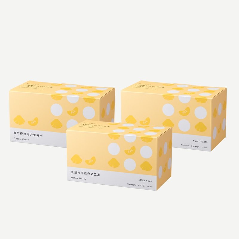 Sweet and sour [Pineapple Orange Comprehensive Dried Fruit Water 3 Box Set] Dried Fruit Water Low Calories - Tea - Fresh Ingredients 