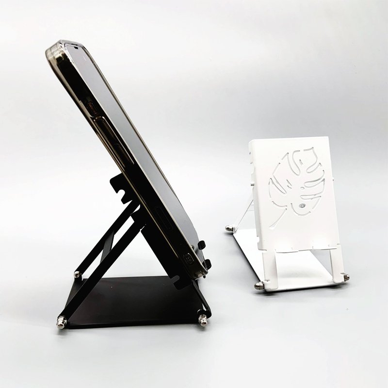 Adjustable slope-metal folding phone holder - ที่ตั้งมือถือ - โลหะ ขาว