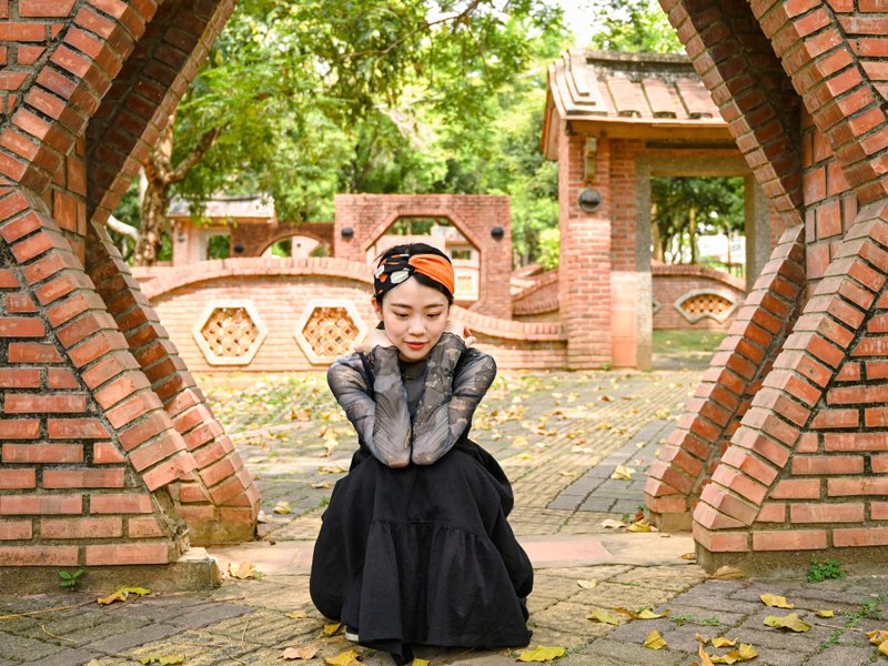 雙拼髮帶 / 黑乳牛 - 橘 - 頭箍/髮帶/髮圈 - 棉．麻 橘色