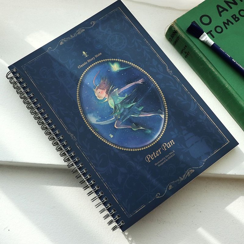 Indigo World Fairy Circle Ring Line Notebook - Peter Pan, IDG75577 - Notebooks & Journals - Paper Blue