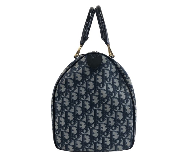 Dior トロッター　エナメル　PVC ハンドバッグ　ネイビー 日本直送 名牌中古包 】Christian Dior ディオール トロッター