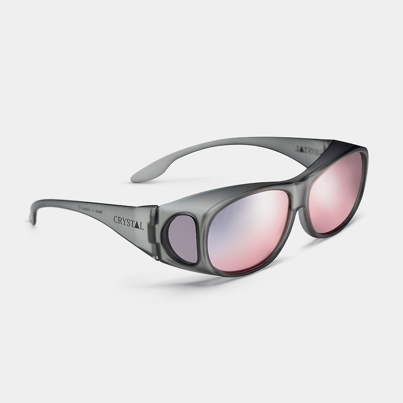 Overcoat Matte Grey | CRYSTAL Brightening Sunglasses | 15F01 - แว่นกันแดด - แก้ว สีเทา