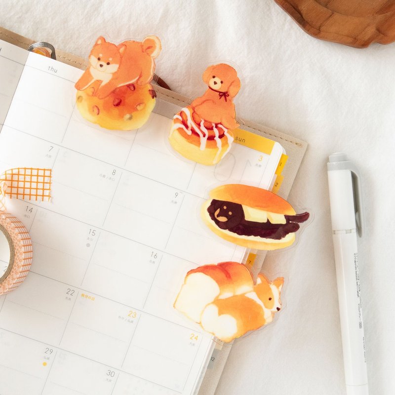 Puppy Bread Acrylic Paper Clips | Japanese Bread, Plastic Binder Clips - อื่นๆ - พลาสติก 