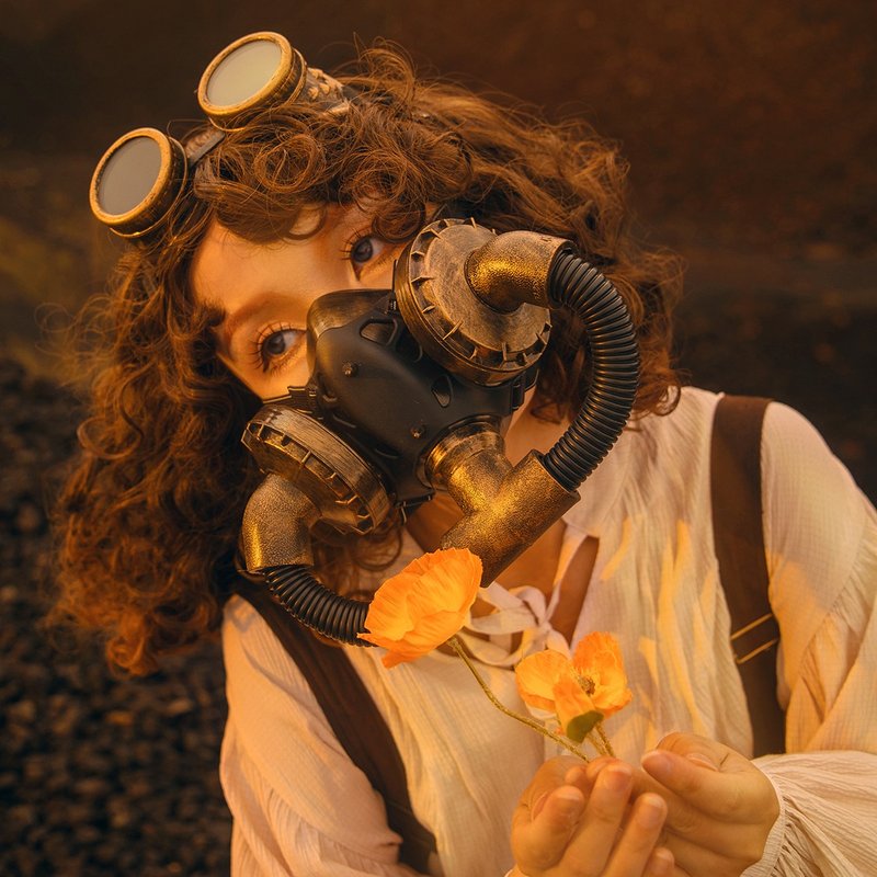 蒸汽朋克 steampunk 復古 大管道 裝飾用面具 面罩 - 其他 - 其他材質 黑色