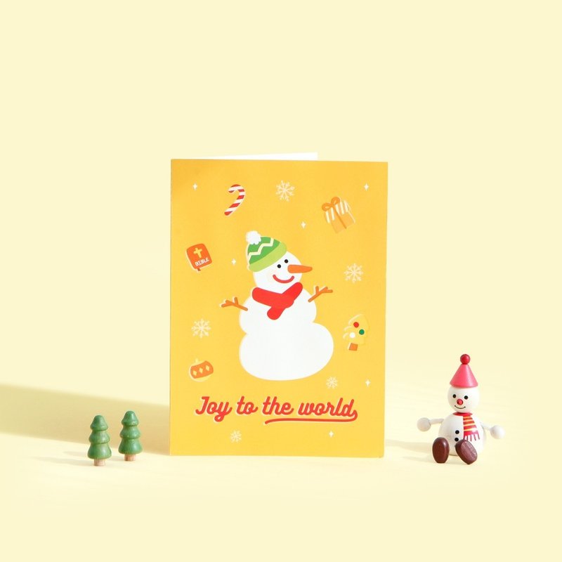 哈囉‧珍系列 耶誕賀卡 08.Snow man - 卡片/明信片 - 紙 