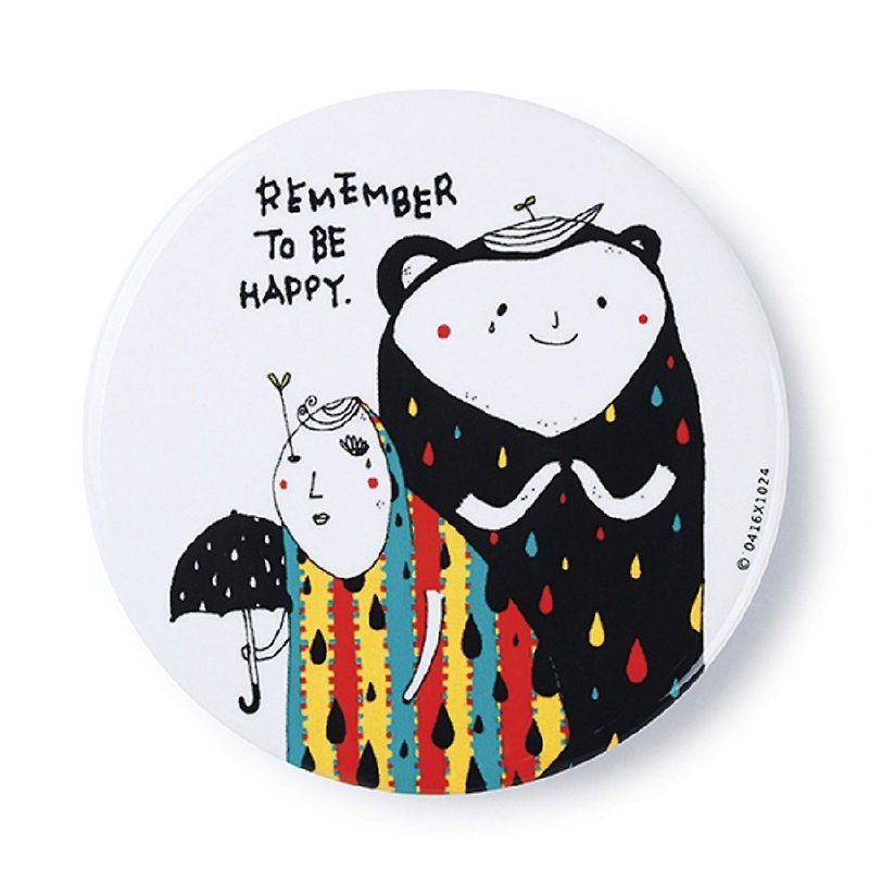 Happy rainy day / badge - Badges & Pins - Other Metals White