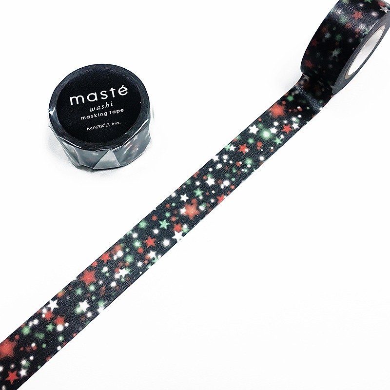 maste Masking Tape Christmas 2017【Neon Star (MST-ZX02-A)】 - Washi Tape - Paper Multicolor