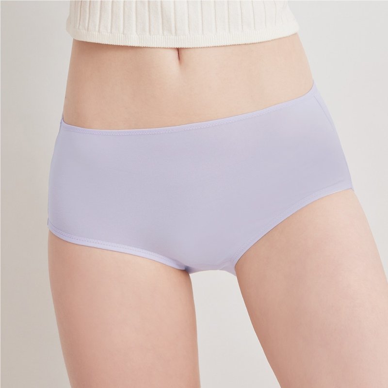 Clany antibacterial and skin-friendly Tencel cotton mid-waist high elastic underwear M-XL texture gray 2230-61 - ชุดชั้นในผู้หญิง - ไนลอน สีเทา