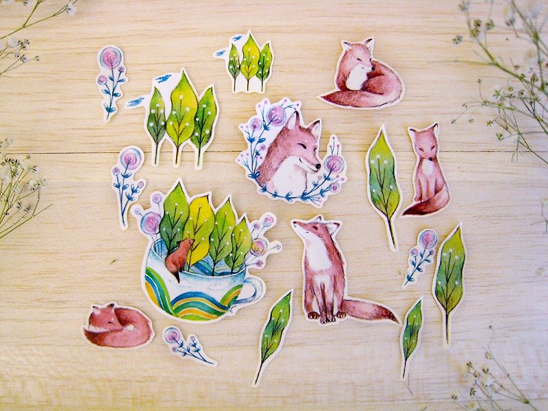 "Nature Department - forest fox" sticker set - Stickers - Paper Green