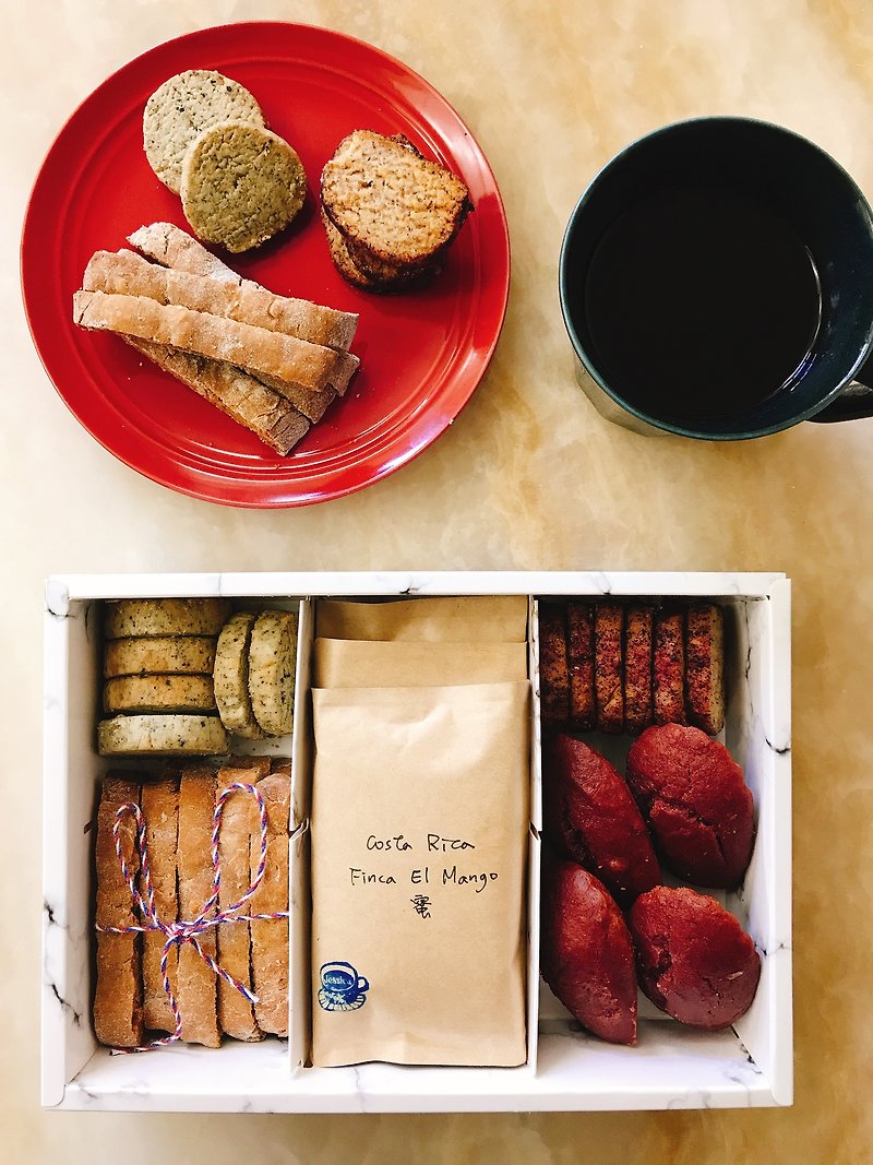 純素下午茶點禮盒-特殊口味款 - 手工餅乾 - 新鮮食材 綠色