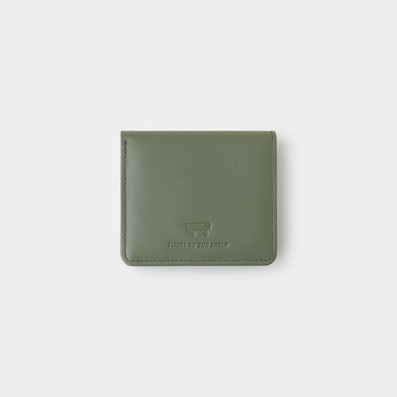 pinsel mini wallet : olive green - กระเป๋าสตางค์ - หนังแท้ สีเขียว